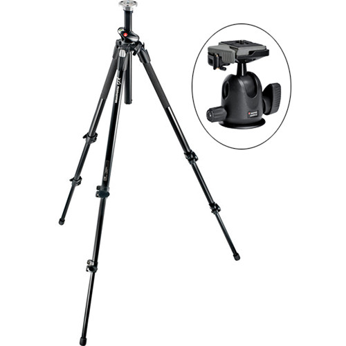 Manfrotto 190XPROL Aluminum Tripod with 496RC2 Compact Ball Head Kit