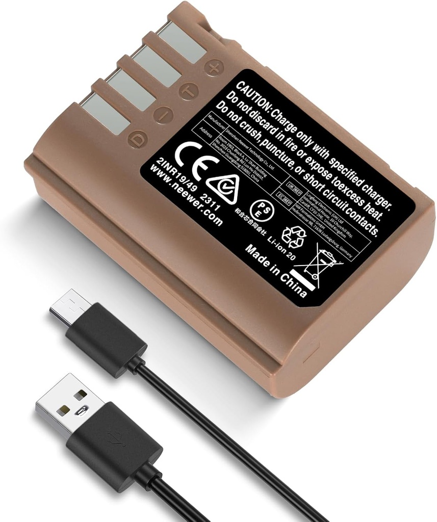 بطارية NEEWER TDMW-BLK22 DMW-BLK22 مع منفذ طاقة Type-C رقم 10103382