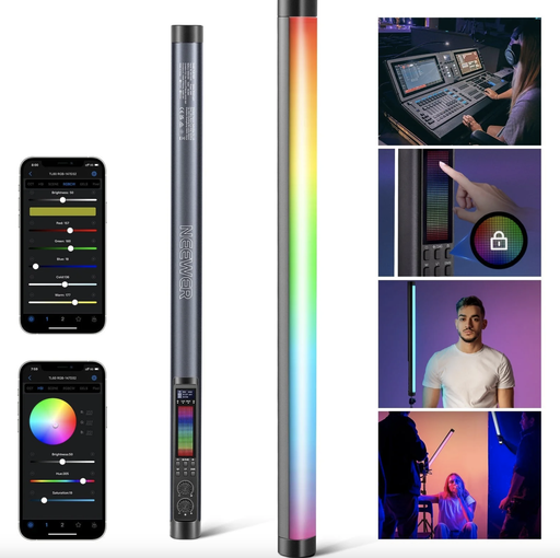 NEEWER TL60 RGB Tube Light Stick  Full Color RGBWW Handheld LED Video Lighting Wand 10102933