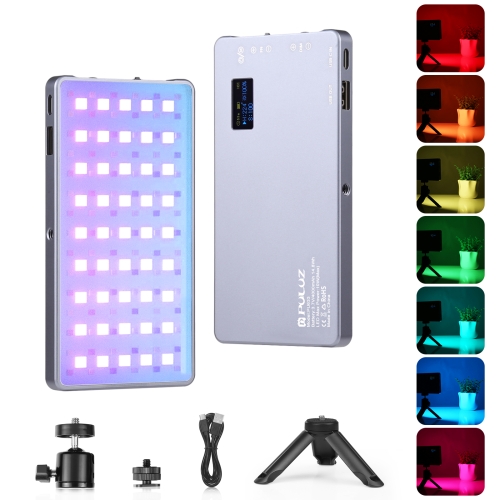 Puluz PU633 - ضوء تعبئة RGB ملون بالكامل للتجميل والتصوير، إضاءة جيب محمولة للفلوغ والتصوير الفوتوغرافي