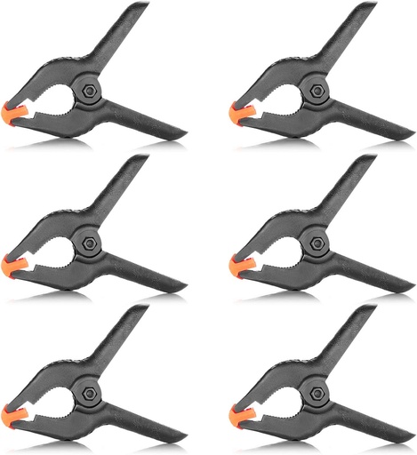 Neewer 6-Pack Set Heavy Duty Muslin Spring Clamps Clips 4.5"/11.4cm 10076001