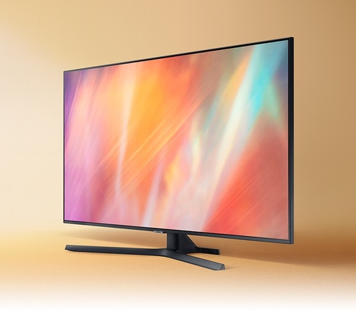 TV Samsung UE55AU7100 4K 55 inch Samsung \ UHD-4K frameless thin TV with a luxurious titanium finish 4K-3840×2160 resolution Crystal Processor 4K-16 bit Pure Color display technology - no image burn-in