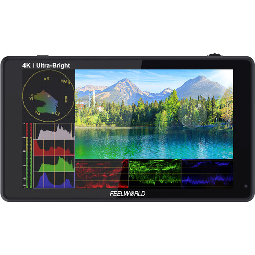 شاشة FeelWorld LUT6S بحجم 6 بوصات، وسطوع 2600 شمعة/م²، تعمل باللمس، مع مدخل 4K HDMI و3G-SDI
