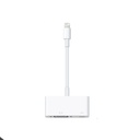 Apple Lightning to VGA Adapter Lightning to Digital AV Adapter 1080P with Lightning Charging Port for Select iPhone, iPad and iPod Models and TV Monitor Projector(White)