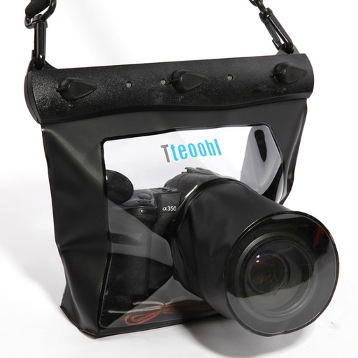 Tteoobl T-518 20M Underwater Diving Bag Slr Camera Housing Case Pouch Dry Bag M(Black)