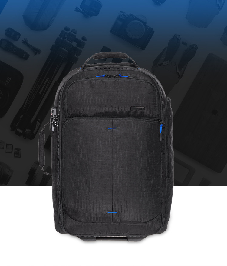 حقيبة بعجلات Benro Reflection Trolley 1000 – باللون الأسود، مزودة بعجلتين، موديل RFT1000BLK