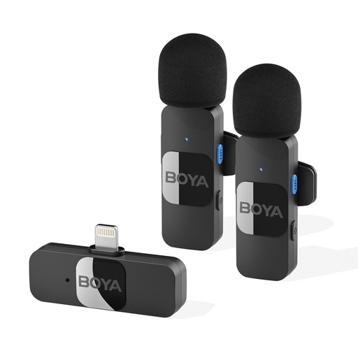 BOYA BY-V2 Dual Wireless Lavalier Microphone (for iPhone)