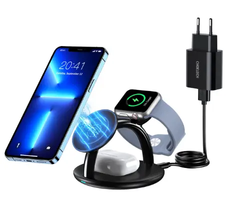 Choetech 3 in 1 Holder Magnetic Wireless Charger T587-F