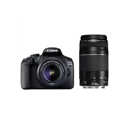 Canon EOS 2000D MT Camera,18-55MM, 75-300