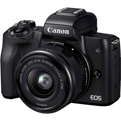 Canon EOS M50 Camera Mark II Mirrorless Digital Camera with 15-45mm and 45-200mm Lenses