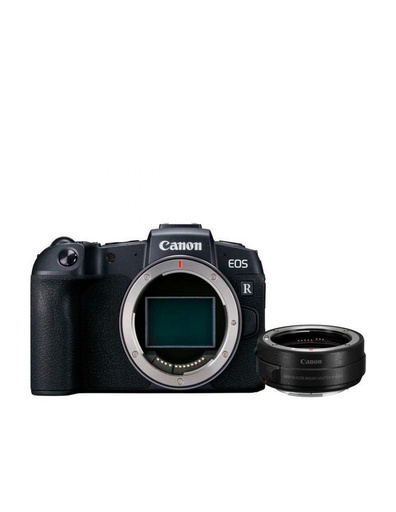 كاميرا كانون إيوس R  بدون مرآة + مهايئ الحامل EF- من Canon (مجموعة)