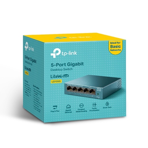TP-Link 5-Port 10/100/1000Mbps Desktop Switch LS 105G