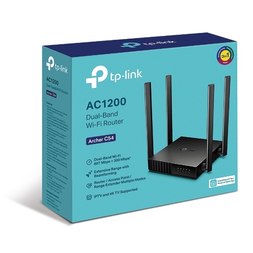 TP-Link AC1200 Dual-Band Wi-Fi Router Archer C54