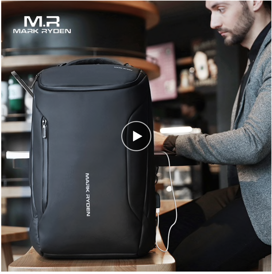 Mark Ryden 2019 New Anti thief Fashion Men Backpack Multifunctional Waterproof 15.6 inch Laptop Bag Man USB Charging Travel Bag MR9031 Millennium Technology