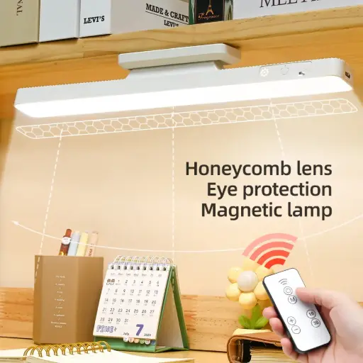 901 - Super Bright LED Table Lamp Touch Control Remote Rechargeable Magnetic ABS