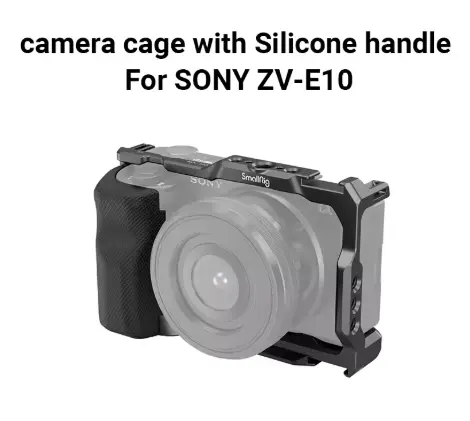 SmallRig for Sony ZVE10 Camera Cage with Silicone Cage handle Built-in 3538B