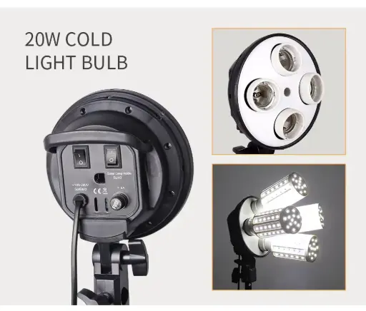 5 lamp head only for photography equipment