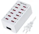 USB Charger 12-Ports Charging Station for Multiple Devices USB Wall Charger Power Hub Strip Smart Plug Charging Dock Block for iPhone