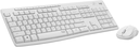 LO MK295 Wireless Keyboard & Mouse Set – White, Arabic