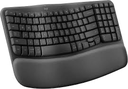 LOGI Wave Keys Wireless Ergonomic Keyboard – Graphite, 2.4GHz / Bluetooth
