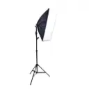 E27 5in1 5 Bulb Socket Light Lamp Holder Adapter for Studio Light KIT + 1*Light Stand + 1*SoftBox (40*60cm)