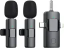 3-in-1 Wireless Lavalier Microphone Plug and Play for iPhone Android Camera Computer