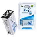 Goop 9V Rechargeable Battery Hr9V For Guitars,Mobile Phone ,Camera ,Remote,Cd Player,Toys- 9 Volts Rechargeable Battery