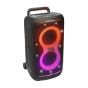 Speaker JBL PARTYBOX 520 " Party Speaker ", Powerful JBL Pro Sound with AI Sound Boost, Futuristic Light Show, Up to 15 Hours Playtime (Replaceable Battery), Bluetooth + Auracast™ Multi-Speaker Connection, Dual XLR Inputs for Mic/Guitar/DJ Use, JBL PartyBox App Control, IPX4 Splash Proof Design, Telescopic Handle + Wheels for Easy Portability, Up to 2 Hours Playtime from 10-Min Fast Charge, Recycled Materials + FSC Packaging, Dimensions 70.0 × 41.5 × 37.0 cm, Weight 25.5 kg 