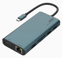 ONTEN OTN-UC601 12 in 1 type-c to multi-functional docking station, 4K@30Hz,HDMI*2+VGA+RJ45(1000M)+USB3.0*3+TF3.0+SD3.0+Type-c+PD(100W)+Audio