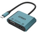 ONTEN OTN-M205 2-in-1 type-c to HDMI+VGA+PD3.0 adapter, 4K@60hz, VGA2K@60Hz