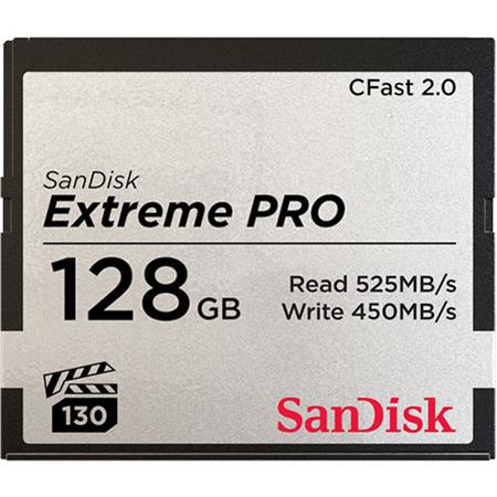 SanDisk Extreme Pro Cfast 2.0 Card 128GB Speed 515mb/s (4K)