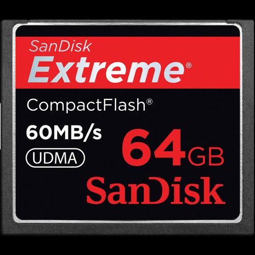 Sandisk 64GB Extreme CF memory card - UDMA 60MB/s 400x