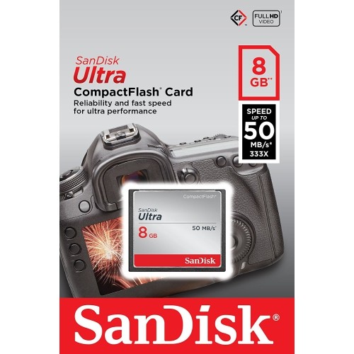 Sandisk 8GB Ultra CF memory card -  50MB/s 333x
