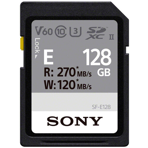 Sony 128GB SF-E128 Series UHS-II SDXC Memory Card