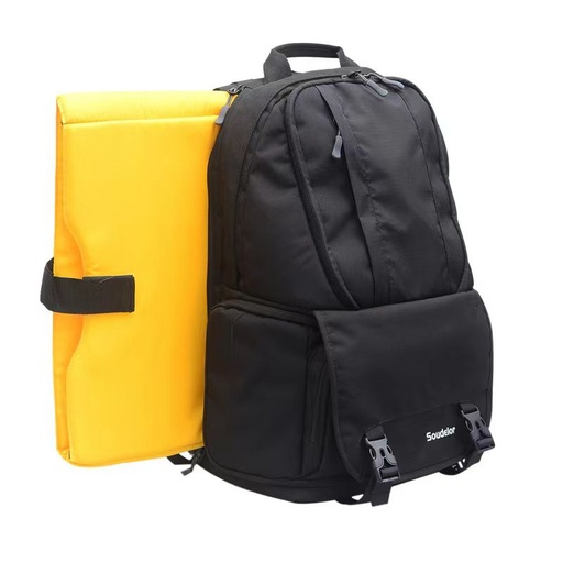 Fullcare Black Back for DSLR Camera and laptop - inside color yellow
