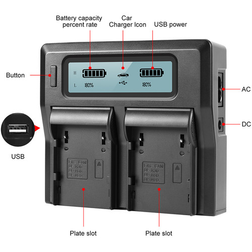 GVM Dual Charger   for Canon C300 Mark II, C200 & C200B  