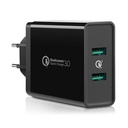 Ugreen Model:40585 36W Dual USB Wall Charger QC 3.0/FCP Black