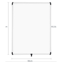 90 x 120cm 35in x  47in Sun Scrim Large 5 in1 Black Silver Gold White Diffuser Reflector Aluminum Alloy Frame for Photography