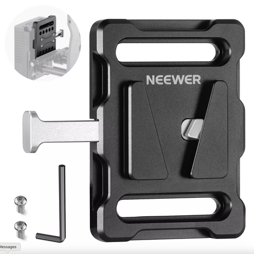 NEEWER Mini V-Mount Battery Plate with Wide Super Crab Clamp & QR Lock 10103544