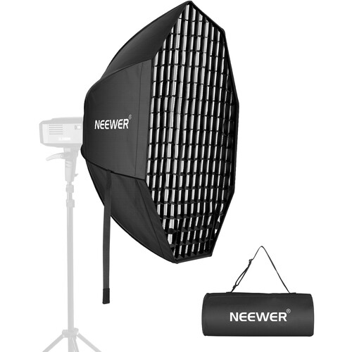 NEEWER صندوق إضاءة ناعم ثماني الشكل قابل للطي بسرعة مع قاعدة Bowens وشبكة، 90 سم – 10096354