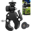 Motorcycle/Bike/Rod Bar Handlebar Clamp Mount with 1/4" Tripod Head Compatible with Gopro Hero