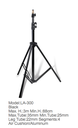 Mt Godox LA-300 LA300 Air Cushion/Alumium Black Light stand