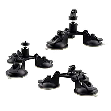 Triple Suction Cup Mount for GoPro (Medium)