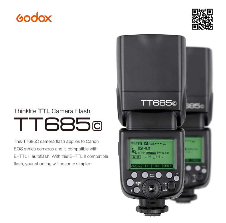 Mt Godox TT685 C Thinklite TTL Flash for (CANON) Cameras