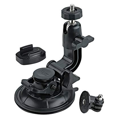 GoPro 360 degrees Rotation Suction Cup Mount + Tripod Mount Adapter + Quick Release Buckle Mount