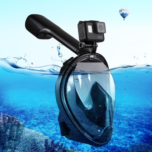 PULUZ 220MM TUBE WATER SPORTS DIVING EQUIPMENT FULL DRY SNORKEL MASK FOR GOPRO HERO5 /4 /3+ /3 /2 /1, S/M SIZE  under watter pu215b 