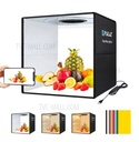 PULUZ PU5041B Foldable 40cm Photo Studio LED Ring Light Box Dimmable Desktop Shooting Tent Photography Softbox with 12 Colors Background