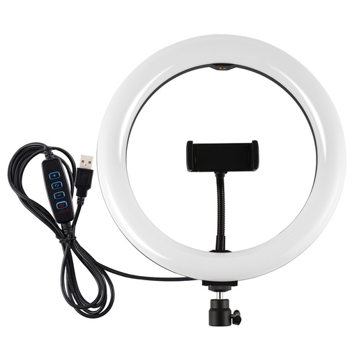 Puluz 10.2inch 26cm Dimmable LED RGB Ring Light with Phone Clamp pu430b