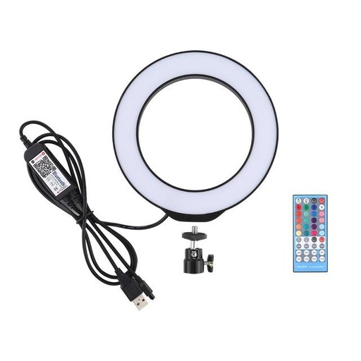Puluz 6.2 inch 16cm Dimmable LED RGB Ring Light PU429B