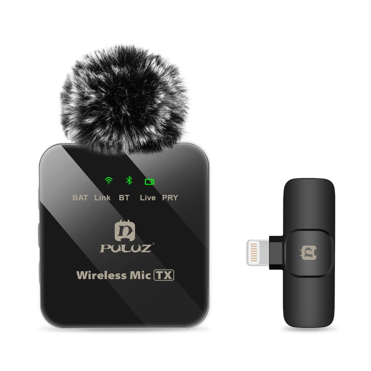 PULUZ PU645B Wireless Lavalier Microphone for iPhone/iPad (Lightning, 1 Mic)